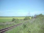 Parallelfahrt der Mansfelder Bergwerksbahn und Sonderzug Hettstedt - Klostermansfeld. 24.05.09